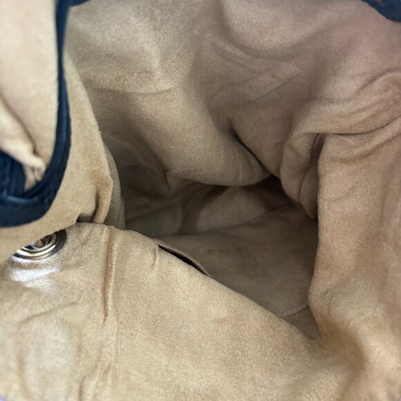 Jimmy Choo Black Leather Mave Foldover Clutch Carry Bag Authentic - Picture 15 of 17